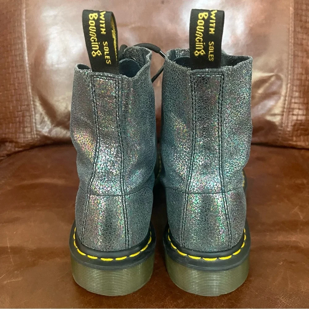 Dr. Martens 1460 Pascal Sparkle Iridescent Metallic Sheen Lace Up Boots Size 7 - Picture 7 of 14